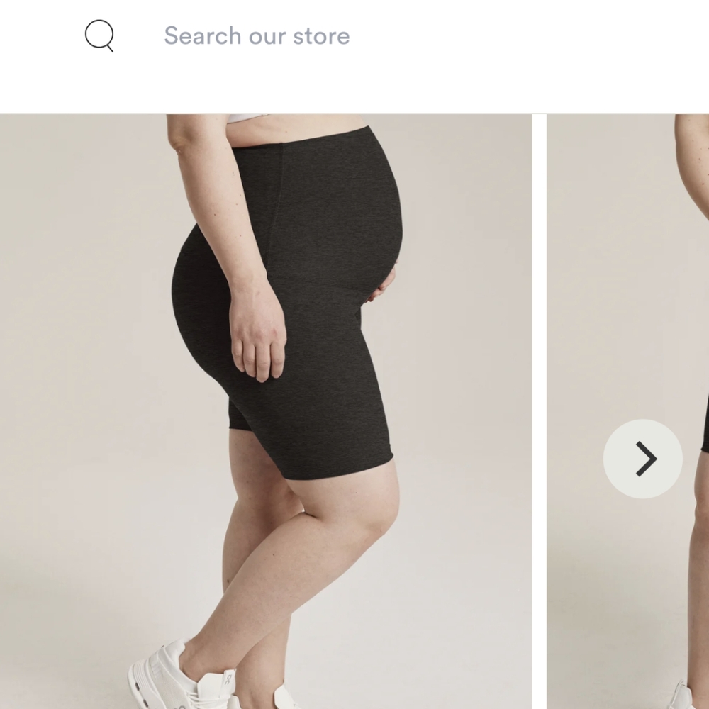 Beyond yoga beyond the bump space dye black maternity bike shorts